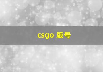 csgo 版号